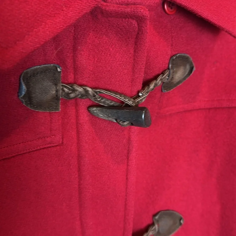 Talbots Red Women’s Coat 100% Wool red Vintage coat size 8 - Picture 4 of 16